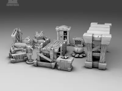 Furniture for the tavern 3D print model