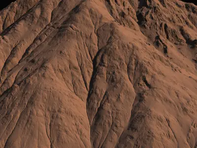 High-polly Desert Mountain 3D model