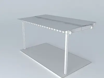 Pergola with transparent tile Free 3D model