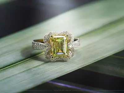 03609 sapphire and diamond ring 3D print model