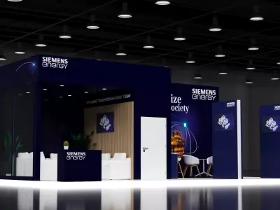 booth 10x5 open 3 side  3D model