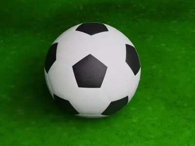 Football 3d Model Low-poly 3D model