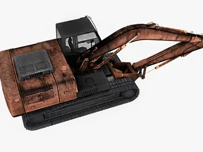 Excavator - Low Poly Low-poly 3D model