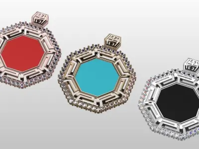 pendant   onyx-turquoise  -   or pictures   free-     3D print model