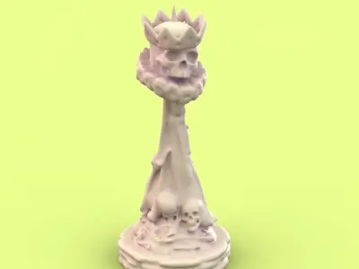 Skull Queen chess piece 3D print model