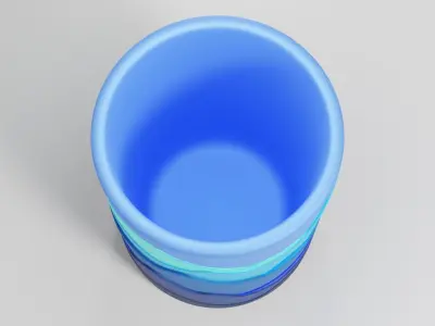 Pen pencil holder Vase Mountains silhouette Decoration 3D print model