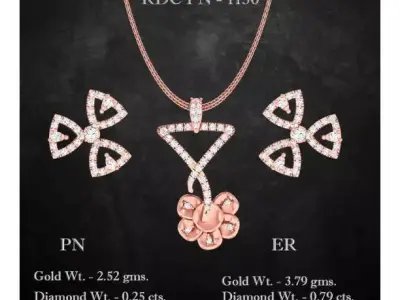 Pendant Earrings combo - 1150 3D print model