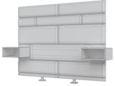 Headboard Premium 3d model Low-poly 3D model 2