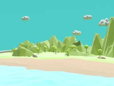 Lowpoly Island 3D model