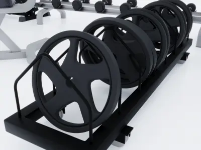 Small Gym Interior Set 3D model