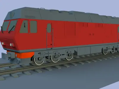 Diesel locomotive 3D model