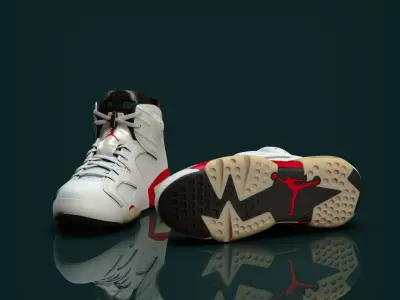 10-Sneakers air jordan retro 3D model