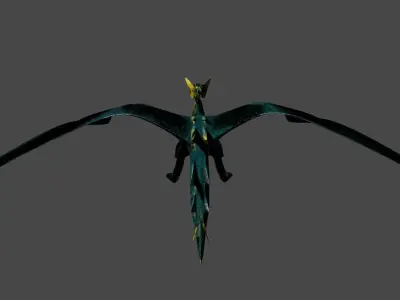 Dragon Low Poly Rigged and Animation ready  Toon Shaded Low-poly 3D model
