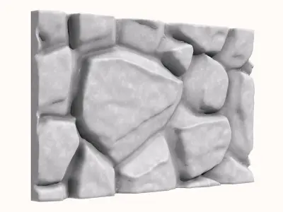 Fractured Basalt Wall Environment 3D model