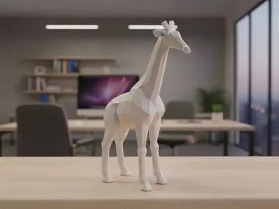 Giraffe Low-Poly 3D Printable 3D print model