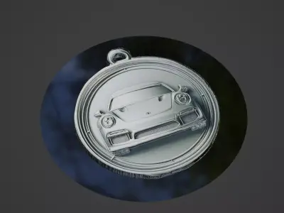 Car Pendant Medallion 3D print model 9