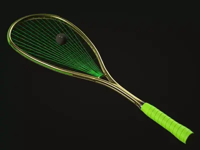 Squash racket 3D model