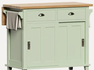 Crate and barrel  Belmont Kitchen Islands 3D model