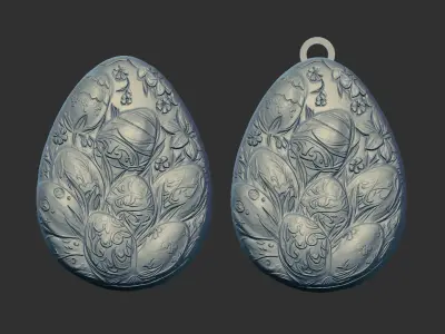 easter egg decor 4  3D print model