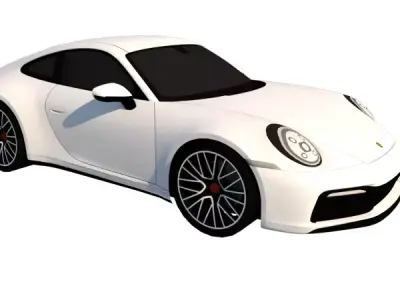 PORSCHE 911 992 CARRERA S 2022 Low-poly 3D model