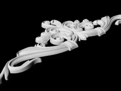 Central decor ornament for furniture 3D model 808