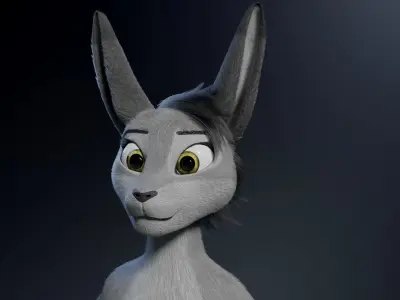 Sara Anthro Rabbit 3D model