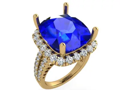 Cushion Halo Ring 3629 3D print model