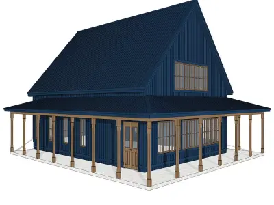 Barndominium House 01 -Archimple LLC 3D model