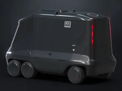 Low Poly SUBD Scifi Civilian Vehicle Low-poly 3D model
