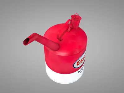 Gas Station Oil Can 50s 3D model