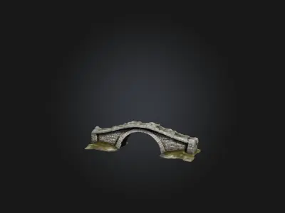 Realistic Ancient Bridge Model Low-poly 3D model