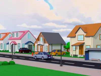 Lowpoly house Low-poly 3D model