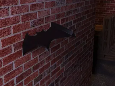 3D Batarang of Batman Free low-poly 3D model