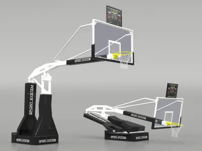 Portable basketball stand 3D model