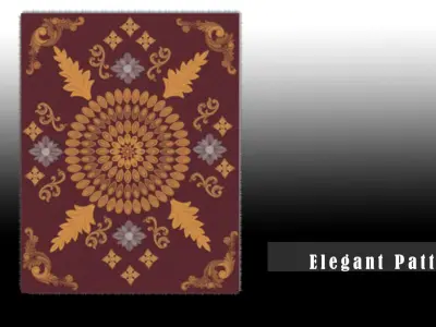 Luxury Carpet - 01 with Shape Key Low-poly 3D model