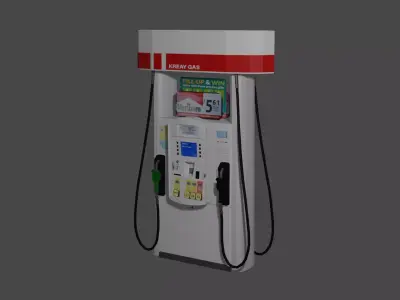 Gas Pump  Low-poly 3D model