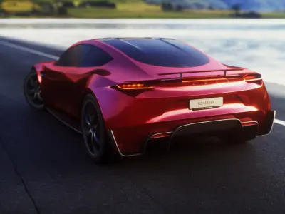 Tesla Roadster 2 Low-poly 3D model