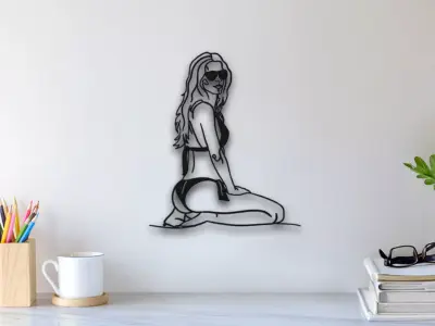 Beautiful Girl Wall Art 3D print model purchase