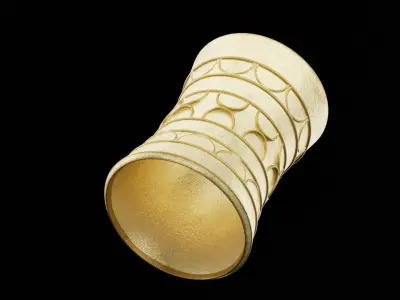 Golden Bracer  Low-poly 3D model