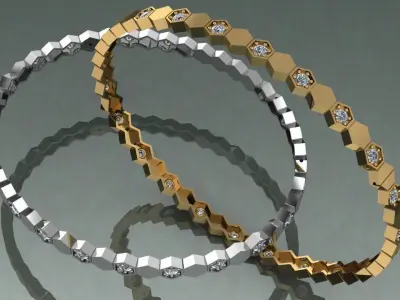 chaumet hexagon bracelet new different 3D print model