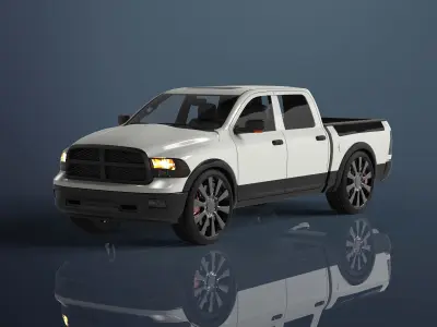 pickup truck 3D model by Deepocean