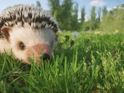 Hedgehog for Vray and Octane 3D model