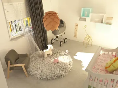 BabyRoom modern 3D Model  3D model