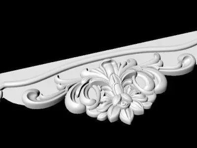 Central decor ornament for furniture 3D model 548