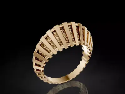 luxury iconic engagement unique ring 3D print model