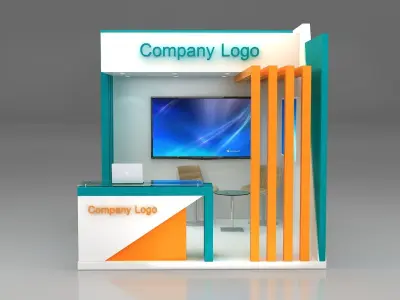 Booth Des 3m x 3m 3D model