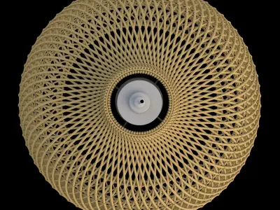 Eco-friendly  Decoration Handmade bamboo lamp shape 3D model