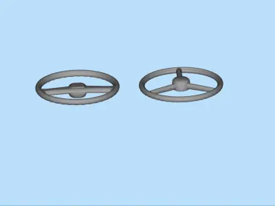 STL printable steering wheel for semi truck model kits Free 3D print model