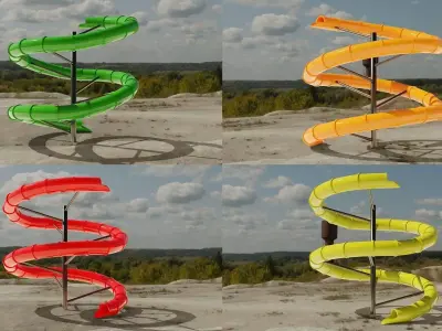 Water Slide 3D models 3D Model Pack