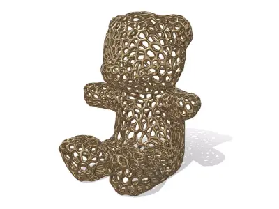 Bear Voronoi Style  3D print model